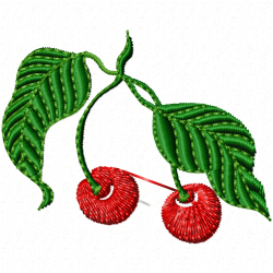 Cherry Embroidery Design 1
